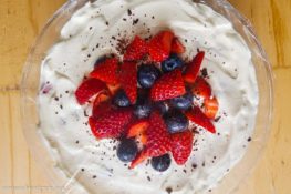 Erdbeer Trifle mit Vanillepudding